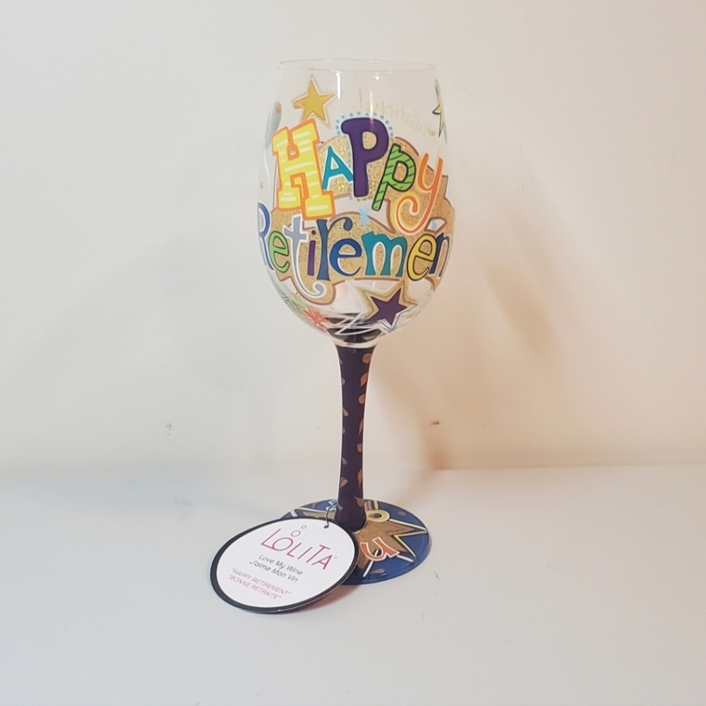 New Lolita Happy Retirement Wine Glass